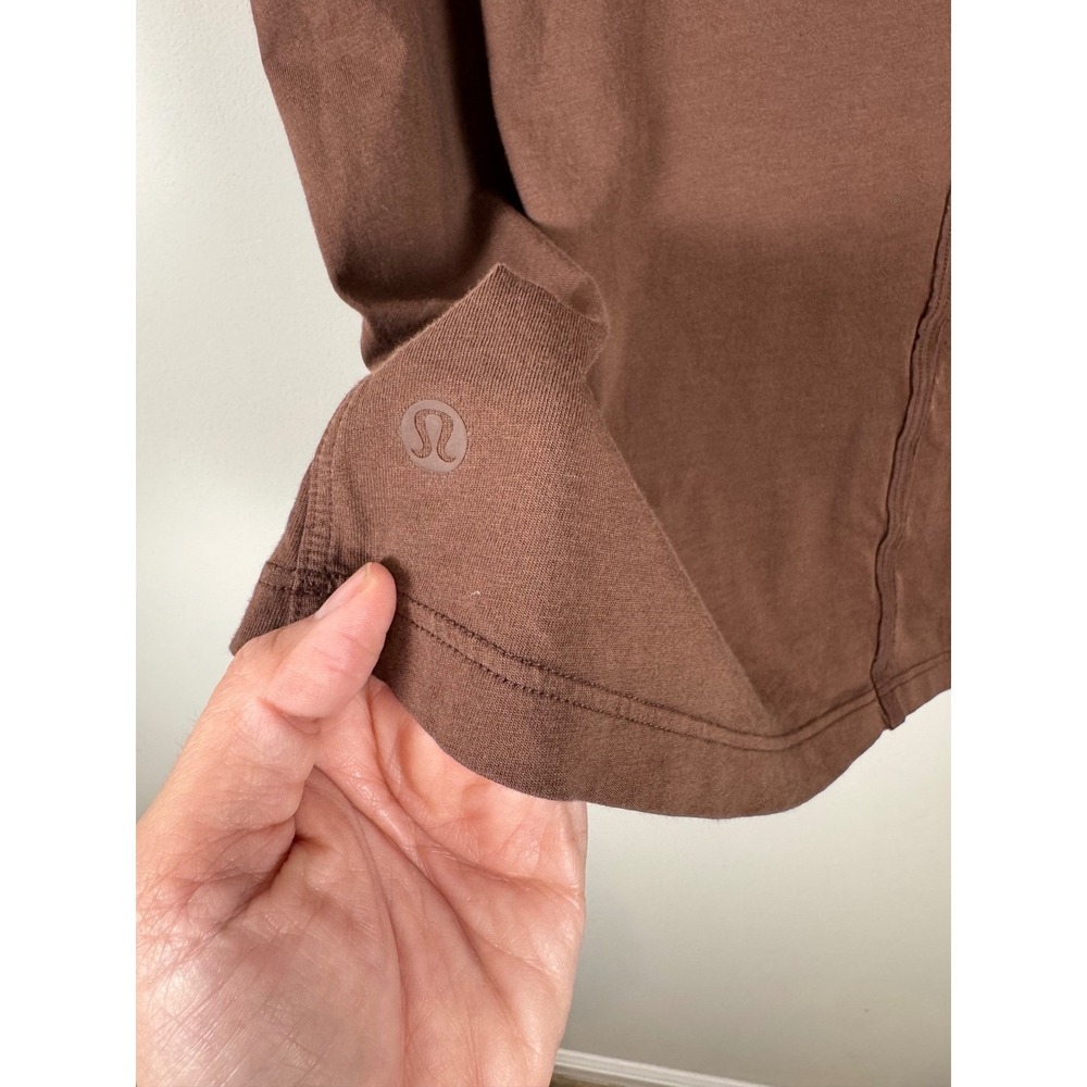 Lululemon Soft Brown Crew Neck Short Sleeve T Shirt - Picture 5 of 5
